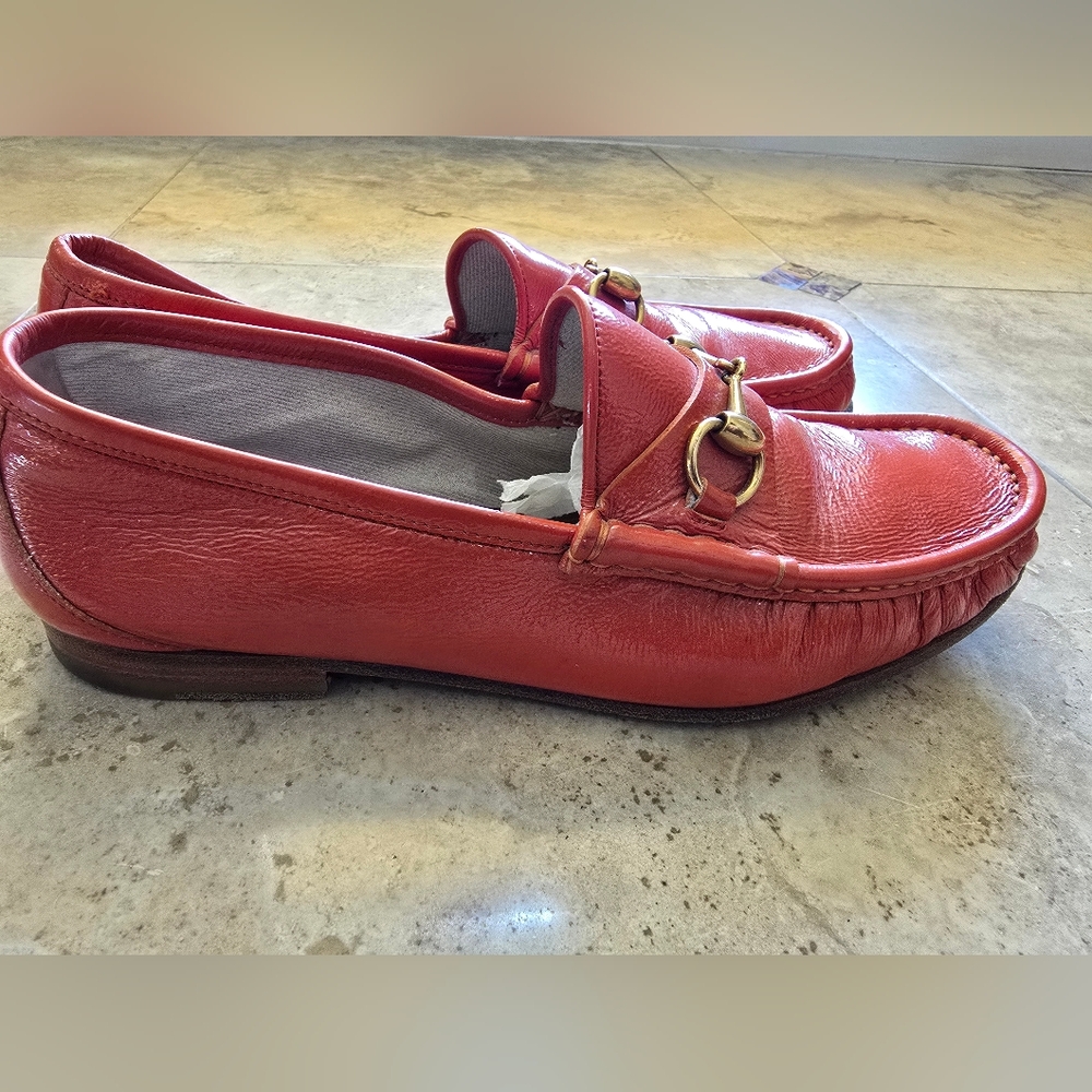 Authentic Gucci 1953 Pumpkin Patent Leather Mens Loafer US9 - Picture 5 of 14